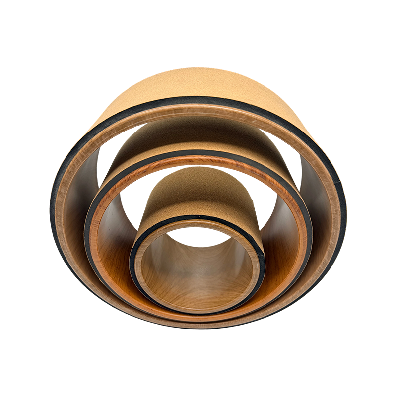 Three-Sized Equal Height Back Stretch Cork Yoga Wheel Set