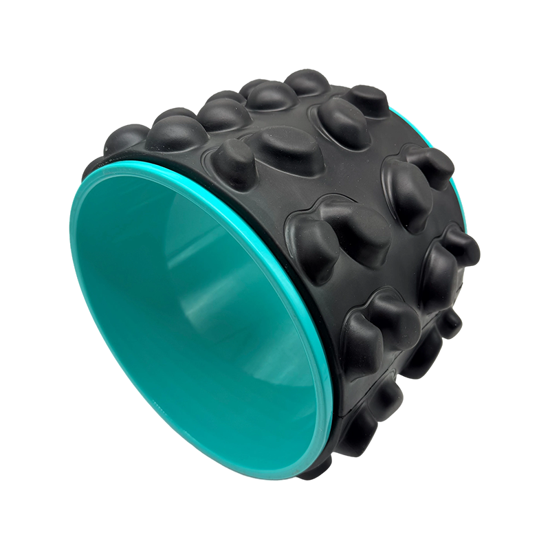 Wide and Thickened Back Stretch PU Yoga Wheel with Large Dots