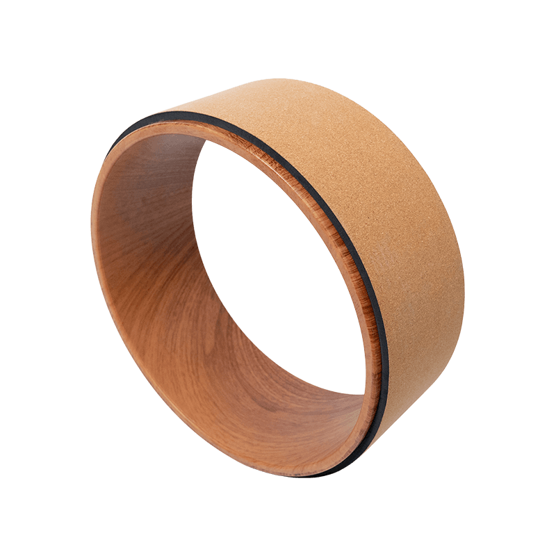 Large Hydrographic Open-Back Cork Yoga Wheel (ABS Inner Wheel)