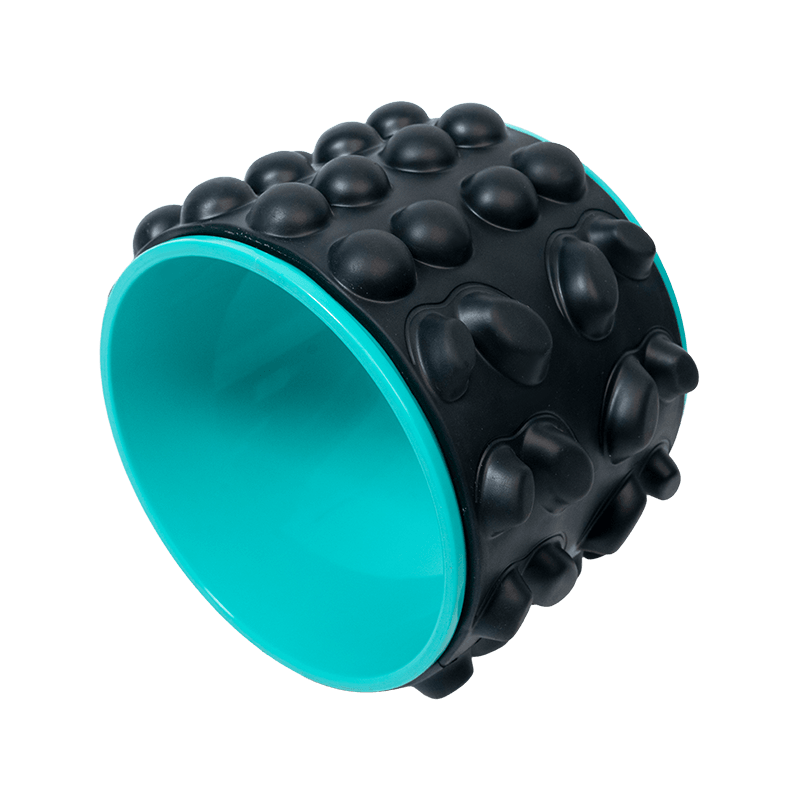 Wide and Thickened Back Stretch PU Yoga Wheel with Large Dots